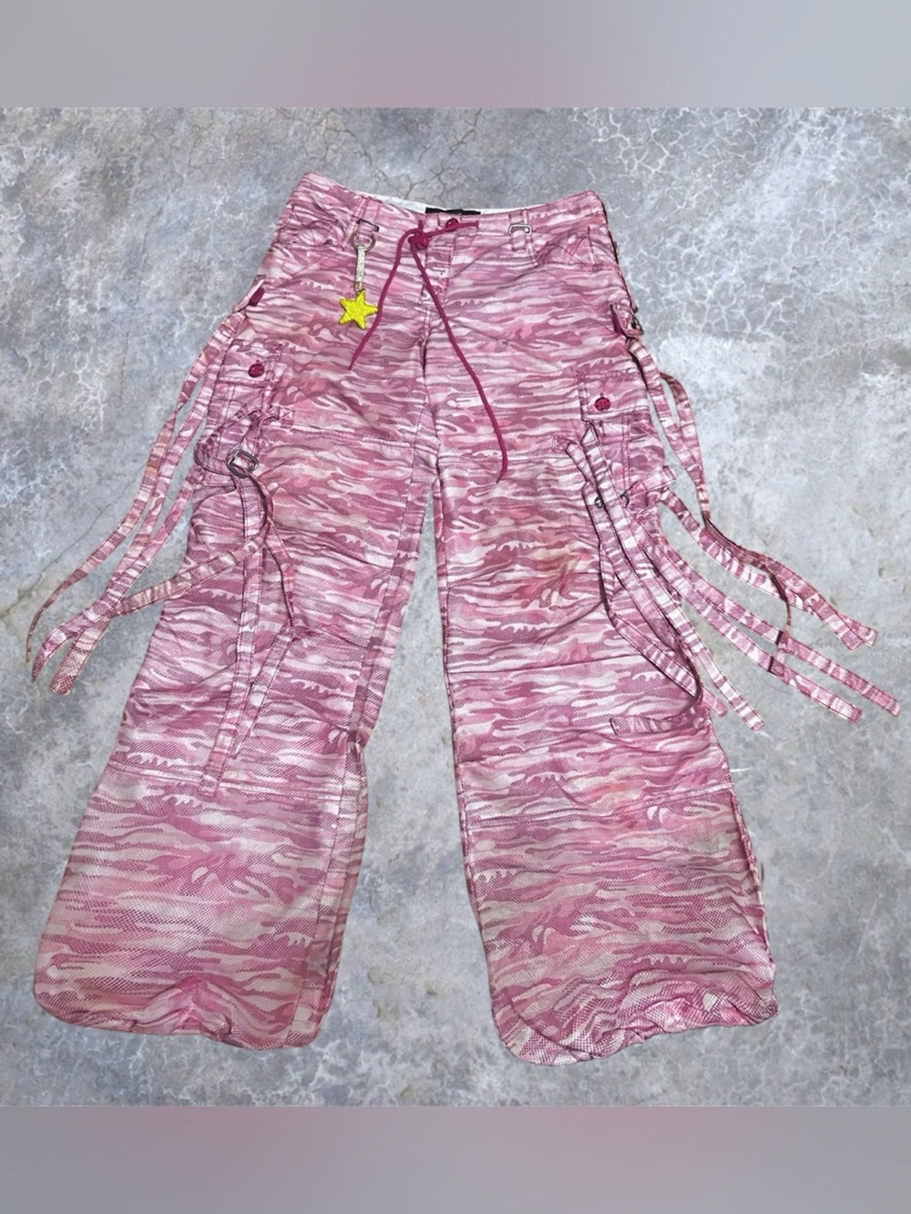 vintage Illig pink camo rave pants